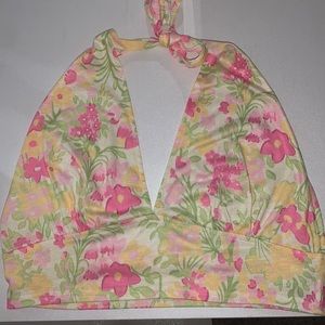 Floral halter top